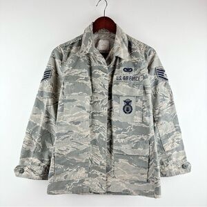 U.S. Air Force Airman Battle Uniform ABU Jacket Digital Tiger Stripe Camo Sz 2